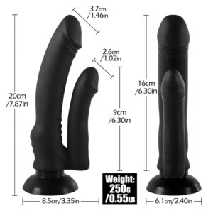 Pontec lesbian sex toys for couples women dual density double head dildo